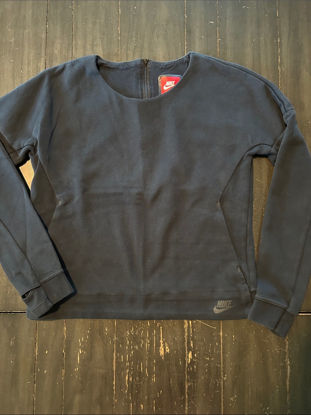 Nike Women's Black Crew Sweatshirt with Subtle Logo